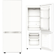 Weißer Kühl- und Gefrierschrank, teilweise geöffnet