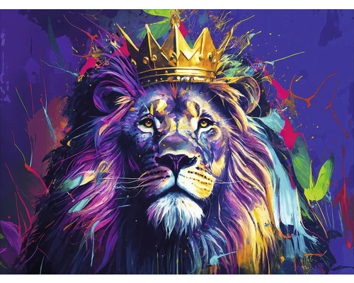 Glasbild Lion King I 80x60 cm