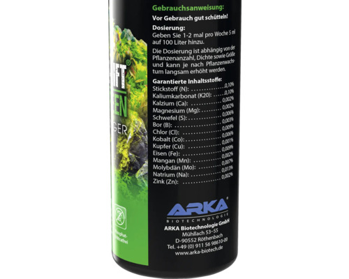 Arka Biotechnologie Green Flüssigdünger für Aquarienpflanzen