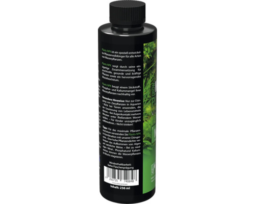 NPK-Pflanzendünger in einer Flasche mit 236 Milliliter Inhalt