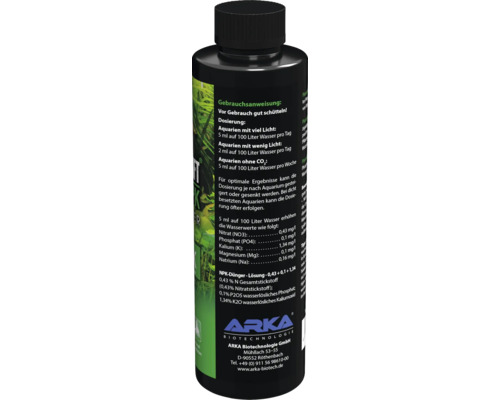 Flasche mit Flüssigdünger für Aquarienpflanzen