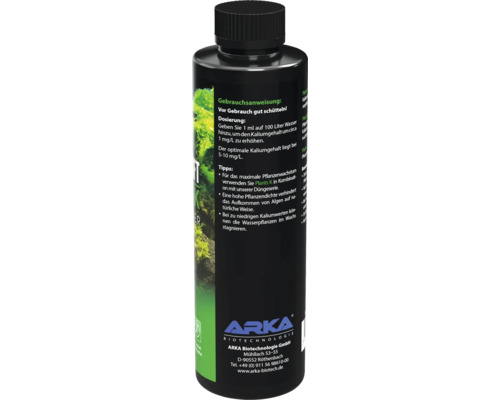 Arka Plants K Kaliumdünger in einer schwarzen Flasche