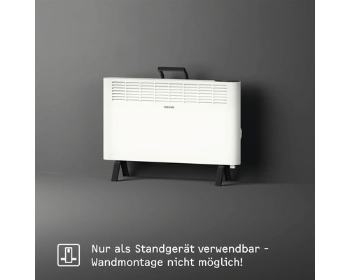 Freistehendes Heizgerät mit Griff und Füßen
