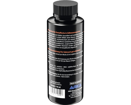 ARKA myBetta-Care Pflegemittel für Kampffische, 118ml Flasche