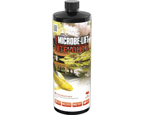 Teichpflege MICROBE-LIFT POND Teich Nite-Out II 946 ml lebende Teichstarterbakterien, reduziert Ammoniak und Nitrit für einen schnellen, sicheren und fischgerechten Teichstart