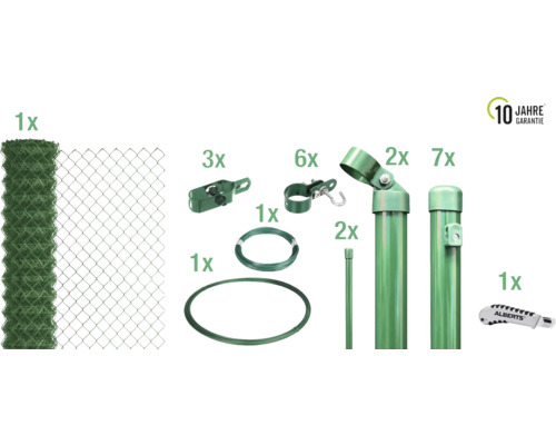 4-Eckgeflecht Set ALBERTS Maschenweite 60 mm zum Einbetonieren 15 x 1,25 m grün 4-Eckgeflecht Set ALBERTS Maschenweite 60 mm zum Einbetonieren 15 x 1,25 m grün