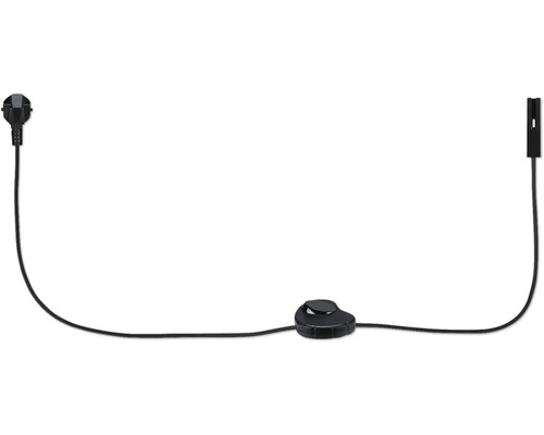 Paulmann URail Einspeisung Kabel mit Schalter 2,4 m max 1000 W schwarz/matt 230V Netzkabel mit Fußschalter