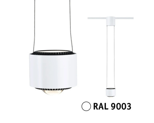 Weiße Hängeleuchte zur Schienenmontage