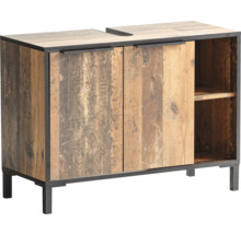 Waschbeckenunterschrank Möbelpartner Jaap BxHxT 79.8x49.3x33 cm old style dark