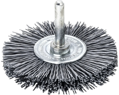 Rundbürsten Lessmann mit 8 mm Schaft Ø 80 x 35 mm, Schleifborsten SIC K 80 / 1,20 mm Drahtbürste für Bohrmaschine