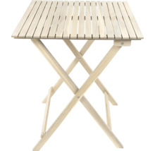 Gartentisch GARDEN PLACE Maja 60 x 60 x 74 cm beige aus robuster Akazie, klappbar, bis zu 2 Sitzplätze