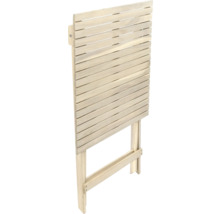 Gartentisch GARDEN PLACE Maja 60 x 60 x 74 cm beige aus robuster Akazie, klappbar, bis zu 2 Sitzplätze