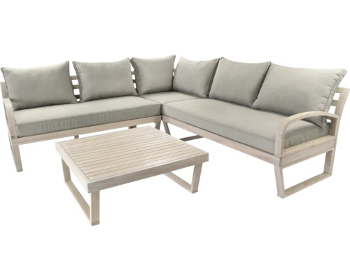 Loungeset Maja 6-Sitzer, 4-teilig inkl. Kissen beige