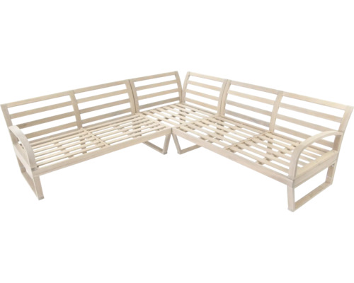 Ecklounge aus Holz für den Außenbereich