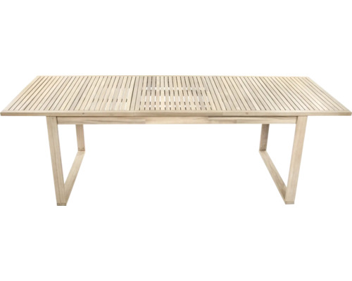 Holztisch mit Lattenrost