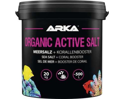 Meersalz MICROBE-LIFT Organic Active Salt Meersalz und Korallenbooster 20 kg Qualitäts-Meersalz mit organischen Bestandteilen, fördert Wachstum und Farbenpracht der Korallen in Meerwasseraquarien