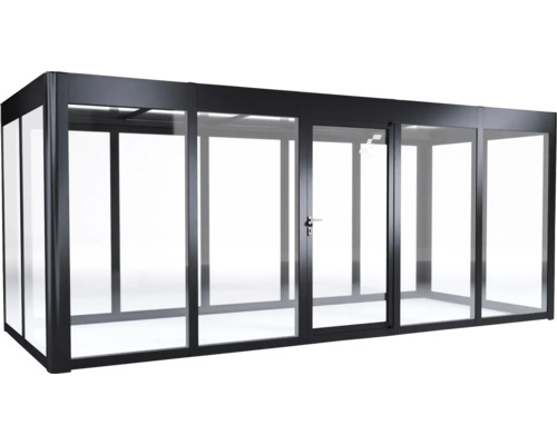 Freistehender Pavillon mit Aluminiumrahmen und Glaswänden