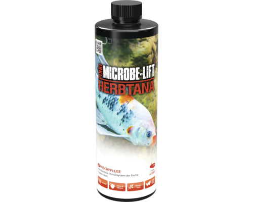 Teichfischpflege MICROBE-LIFT POND Teich Herbtana 473 ml auf Kräuter basierendes Pflegepräparat zur Unterstützung des Immunsystems, hilft bei parasitären Krankheiten wie z.B. Ichthyo, Trichodina, Brown Jelly, Würmer uvm.