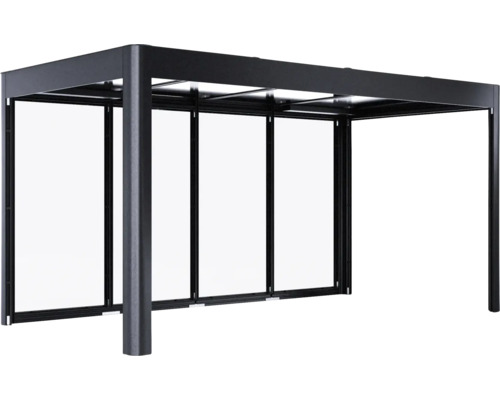 Schwarzer Pavillon mit Rahmen