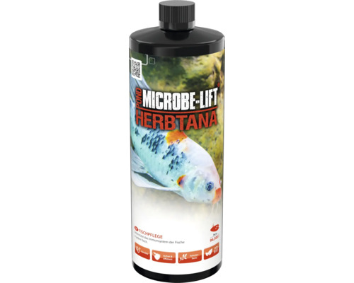 Teichfischpflege MICROBE-LIFT POND Teich Herbtana 946 ml auf Kräuter basierendes Pflegepräparat zur Unterstützung des Immunsystems, hilft bei parasitären Krankheiten wie z.B. Ichthyo, Trichodina, Brown Jelly, Würmer uvm.