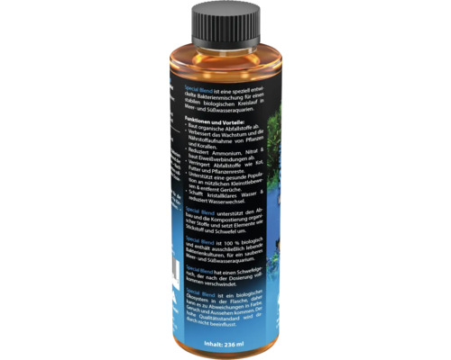 Flasche Special Blend Bakterienmischung für Meer- und Süßwasseraquarien, Inhalt 236 ml