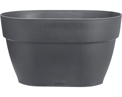 Grauer Pflanztopf aus Kunststoff