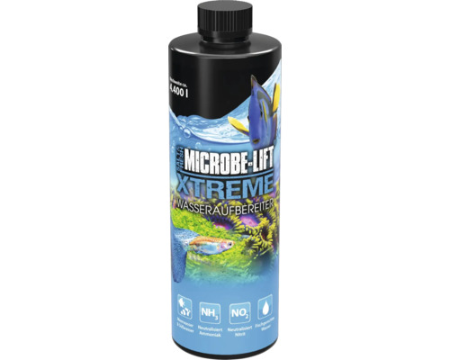 Wasseraufbereiter ARKA Microbe-Lift XTreme 473 ml Microbe Lift Xtreme Wasseraufbereiter Flasche für circa 4400 Liter, neutralisiert Ammoniak und Nitrit, geeignet für Meer- und Süßwasser