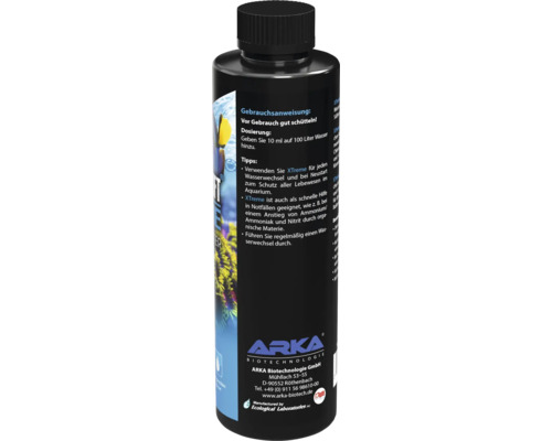 Flasche mit Wasseraufbereiter für Aquarien