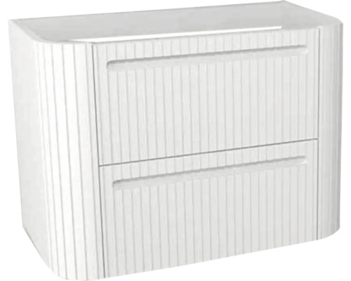 Waschtischunterschrank für Waschtischplatte Devo Gloria 2.0 BxHxT 70x50x42 cm premium white supermatt geriffelt