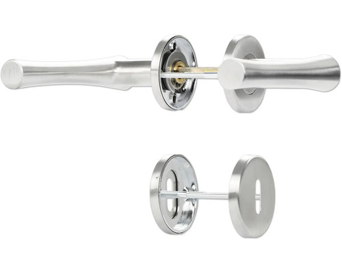 Edelstahl Türdrückergarnitur mit Rosetten
