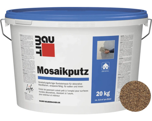 Baumit Mosaikputz M315 gebrauchsfertiger Dünnschichtdeckputz braun-bunt 20 kg