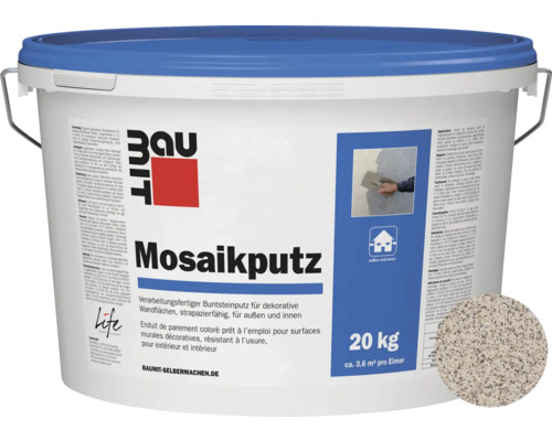 Baumit Mosaikputz M307 weiß-hellbraun-dunkelbraun 20 kg