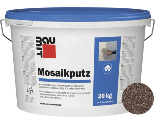 Baumit Mosaikputz M313 weiß-schwarz-rot 20 kg