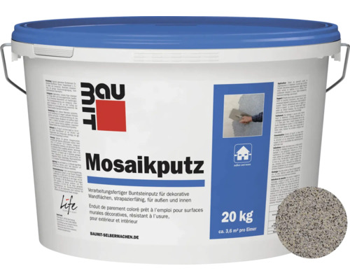 Baumit Mosaikputz M326 weiß-hellgrau-schwarz-hellbraun 20 kg