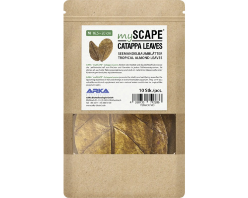MyScape Catappa Blätter, Seemandelbaumblätter für Aquarien, Packung mit zehn Stück