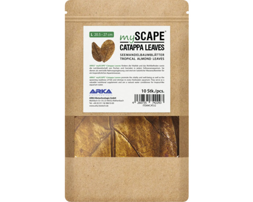 Seemandelbaumblätter, 20,5 bis 27 Zentimeter, Packung mit zehn Stück, für Süßwasseraquarien