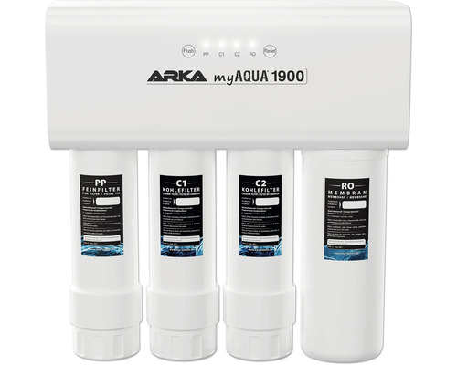 ARKA myAQUA 1900 Wasserfiltersystem mit Feinfilter, Kohlefilter und Membran