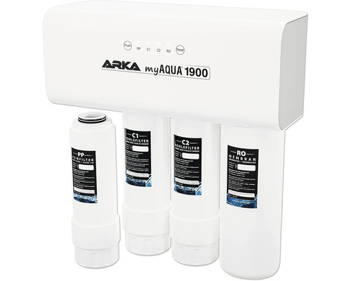 Arka myAQUA 1900 Umkehrosmoseanlage mit Feinfilter, Kohlefilter und Membranfilter