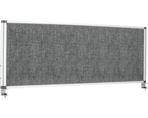 Schallschutzwand mit Aluminiumrahmen und Befestigungsklemmen