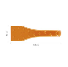 Kunststoff Fugenkratzer mit den Maßen 15,5 mal 4,5 Zentimeter.