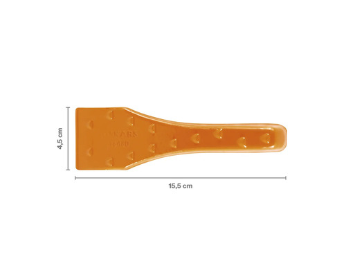 Kunststoff Fugenkratzer mit den Maßen 15,5 mal 4,5 Zentimeter.