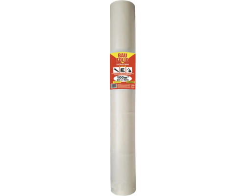 Baufolie LDPE transparent 0,1mm 2 x 50 m Rolle = 100 m²