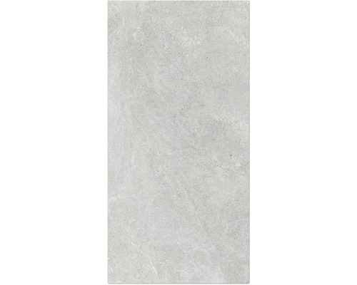 Feinsteinzeug Wand- und Bodenfliese MARSEILLE light grey rektifiziert 59.5 x 120 x 1 cm Graue Bodenfliese mit Steinoptik