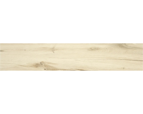 Feinsteinzeug Wand- und Bodenfliese ARENDAL Beech rektifiziert 119.5 x 22.7 x 0.97 cm Holzfliese mit Holzoptik