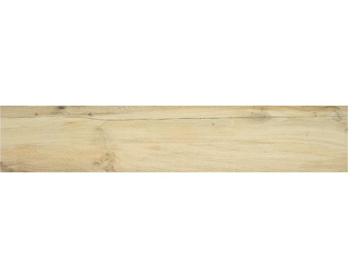 Feinsteinzeug Wand- und Bodenfliese ARENDAL light Oak rektifiziert 119.5 x 22.7 x 0.97 cm Holzbrett mit Maserung