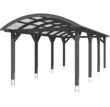 Einzelcarport SKAN HOLZ Franken inkl. Pfostenanker 376 x 755 cm schiefer