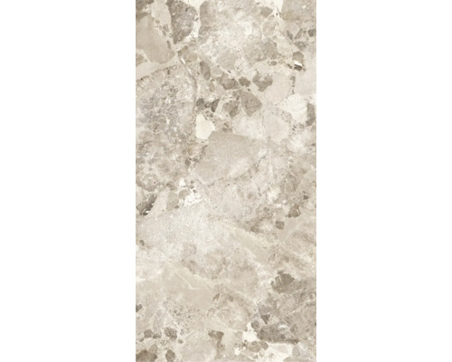 Feinsteinzeug Wand- und Bodenfliese MADRID Sand rektifiziert 59.5 x 120 x 1 cm Nahaufnahme einer Bodenfliese mit Marmorstruktur