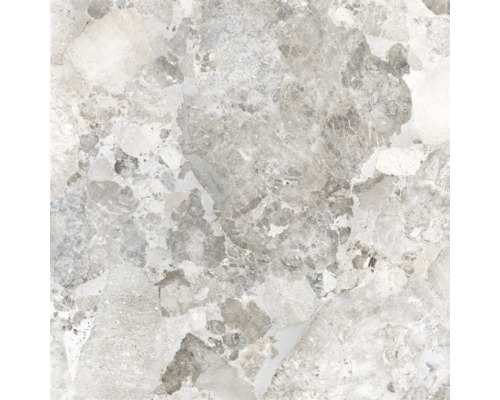 Feinsteinzeug Wand- und Bodenfliese MADRID light grey rektifiziert 120 x 120 x 1.05 cm Fliesenmuster in Steinoptik