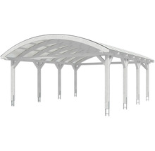 Doppelcarport SKAN HOLZ Franken inkl. Pfostenanker 635 x 755 cm weiß