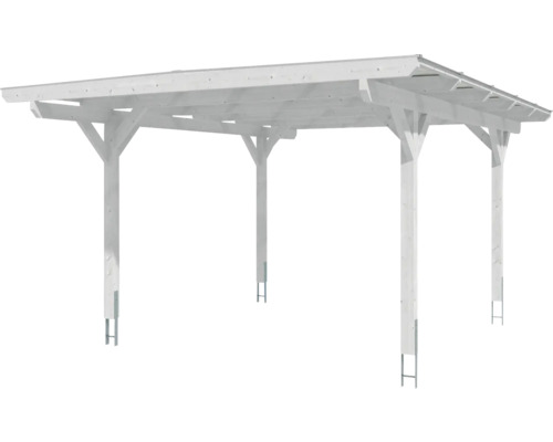 Holzcarport mit Flachdach zur Überdachung von Autos